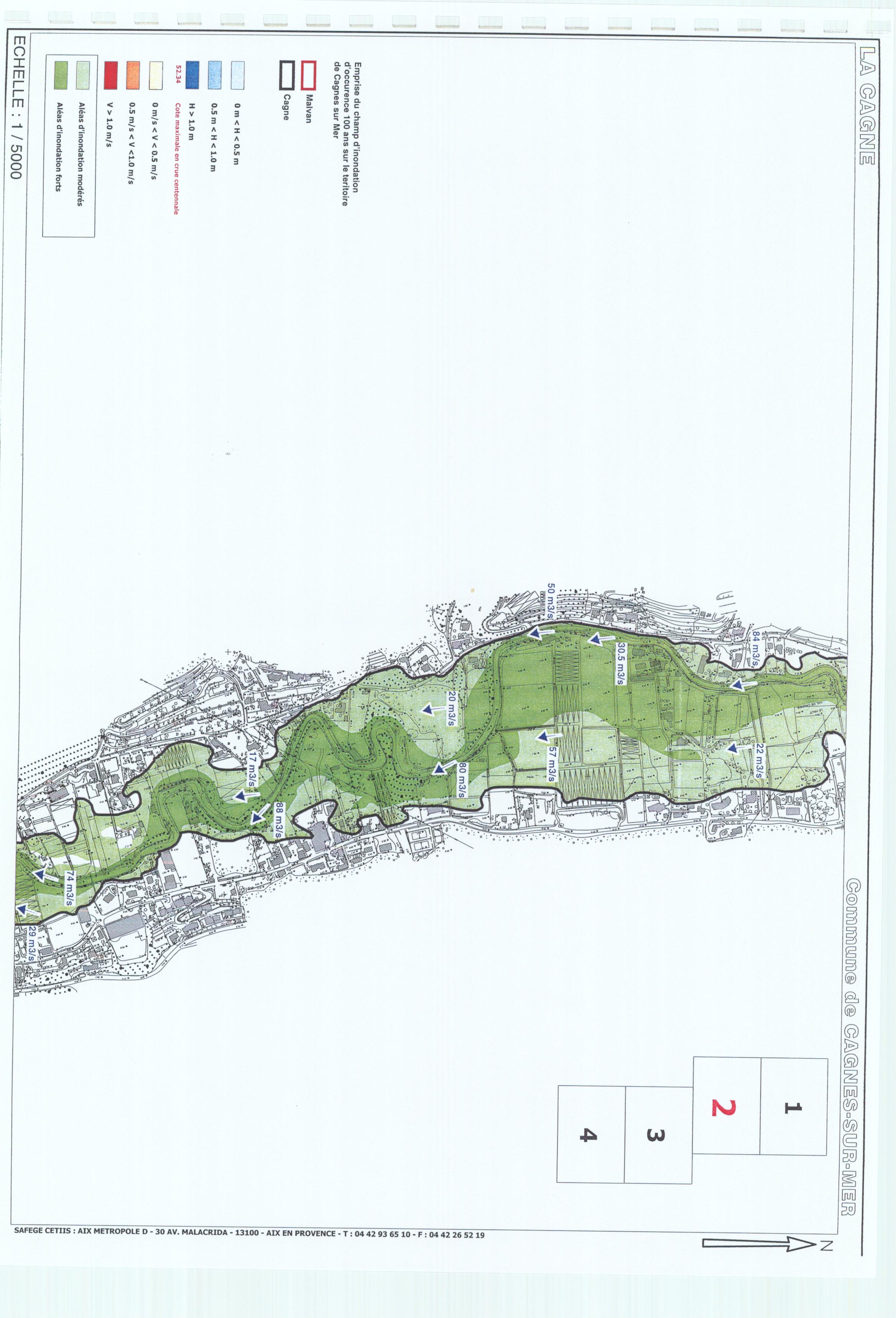 PPR Plan de prévention des risques. naturels prévisibles d'inondation Cagnes sur mer