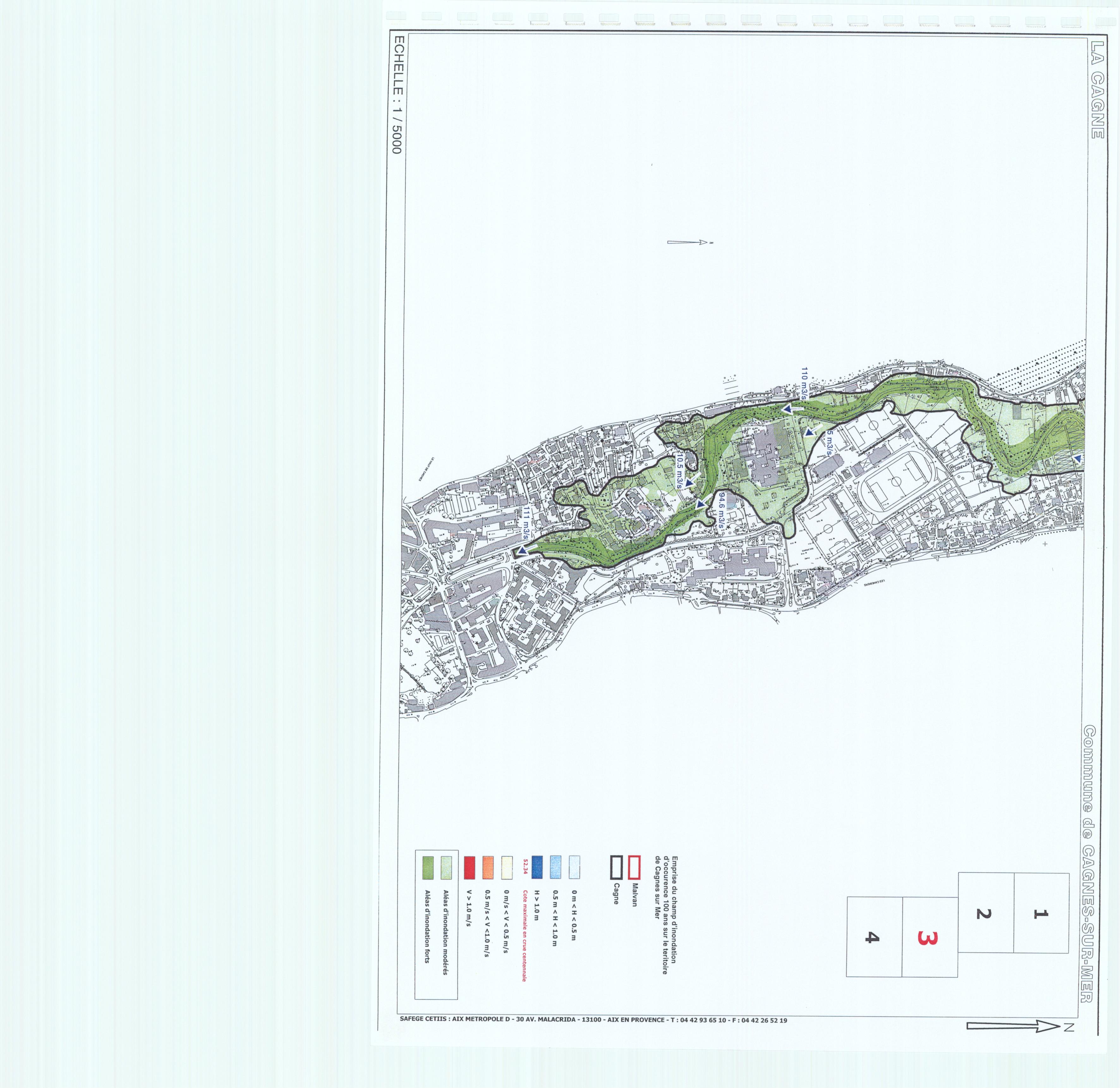 PPR Plan de prévention des risques. naturels prévisibles d'inondation Cagnes sur mer