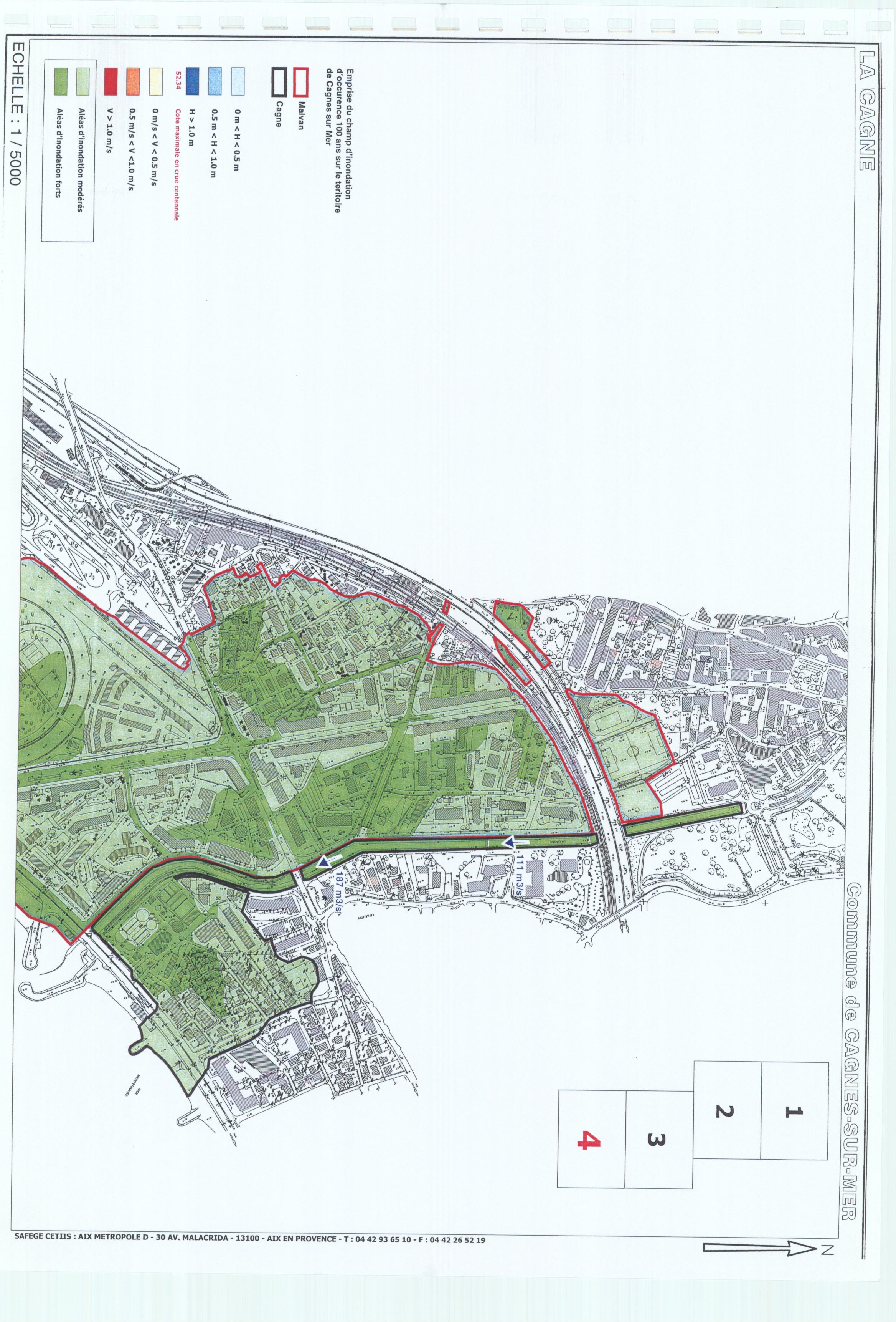 PPR Plan de prévention des risques. naturels prévisibles d'inondation Cagnes sur mer