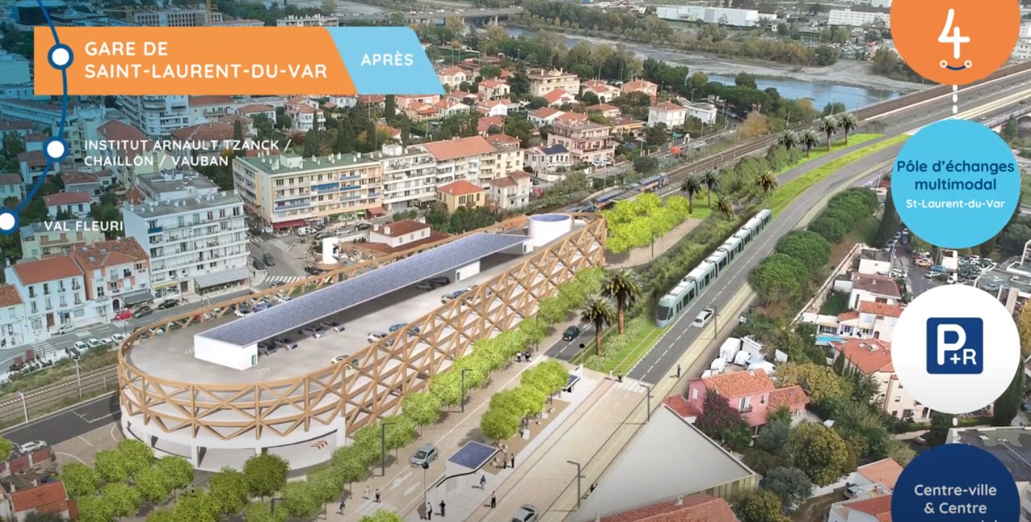 Station Gare de St laurent du var tramway ligne 4