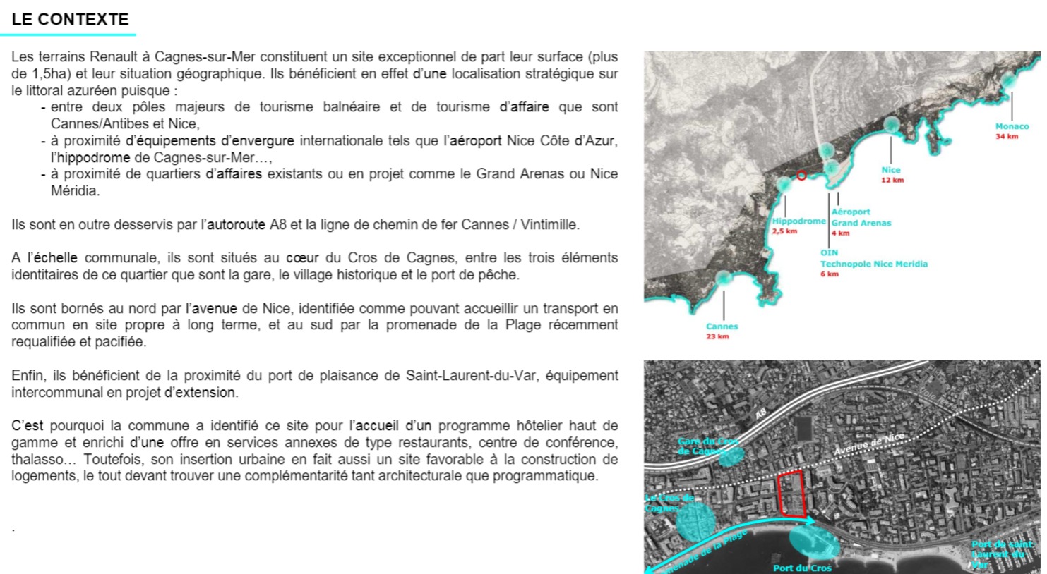 COMMUNE DE CAGNES-SUR-MER  Orientation d'aménagement TERRAINS RENAULT