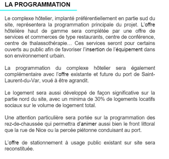 COMMUNE DE CAGNES-SUR-MER  Orientation d'aménagement TERRAINS RENAULT